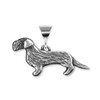 Sterling Silver Wirehaired Dachshund Pendant