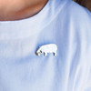 Sterling Silver Hippo Pin