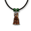 Enamel Orange Tabby Cat Necklace