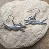 Pewter Running Dachshund Earrings