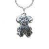 Sterling Silver Lhasa Apso Large Pendant