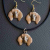 Bronze Coonhound Earrings