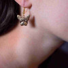 Bronze French Bulldog Earrings