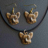 Bronze Corgi Earrings