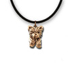 Bronze Yorkie Puppy Necklace