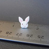 Enamel White Rabbit Post Earrings