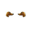 Enamel Sparkly Dachshund Post Earrings