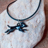 Enamel Black Lab Dock Dog Necklace