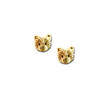 14K Solid Gold Yorkie Puppy Post Earrings
