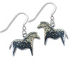 Sterling Silver Spotted Cave Horse Earrings