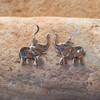 Sterling Silver Elephant Full Body Earrings