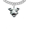 Sterling Silver Happy Pit Bull Charm
