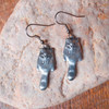 Pewter Silly Fat Cat Earrings