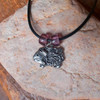 Pewter Long Hair Guinea Pig Profile Necklace