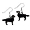 Enamel Black Lab Full Body Earrings