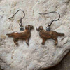 Enamel Chocolate Lab Full Body Earrings