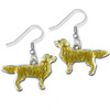 Enamel Golden Retriever Full Body Earrings