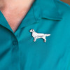 Sterling Silver Golden Retriever Whole Body Pin