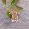 14k Solid Gold Lop-Eared Rabbit Large Pendant