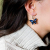 Enamel Translucent Butterfly Earrings