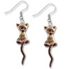 Enamel Siamese Cat Earrings