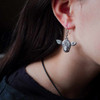 Pewter Angus Cow Earrings