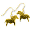 14K Solid Gold Spotted Cave Horse Earrings