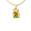 14K Solid Gold Hamster Pendant