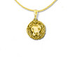 14K Solid Gold Lion Pendant