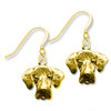 14K Solid Gold Great Dane Natural Ears Earrings