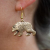 Bronze Grizzly Bear Earrings