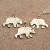 14K Solid Gold Grizzly Bear Earrings