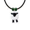 Enamel Black and White Sheep Necklace
