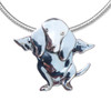 Sterling Silver Angel Dachshund Large Pendant