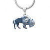 Sterling Silver Bison Pendant