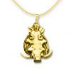 14K Solid Gold Warthog Large Pendant