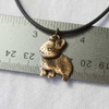 Bronze Netherland Dwarf Rabbit Necklace