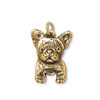 14K Solid Gold French Bulldog Puppy Charm