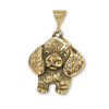 14K Solid Gold Dachshund Puppy Pendant