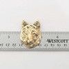 14K Solid Gold Wolf Large Pendant
