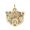 14K Solid Gold Bear Head Charm