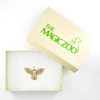 14K Solid Gold Flying Owl Charm