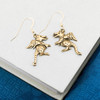 14K Gold Dragon Earrings