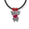 Enamel Cat Angel Red Heart Necklace