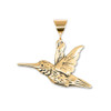 14K Gold Hummingbird Pendant