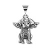 Sterling Silver Labrador Angel Pendant and Earring Set