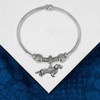 Sterling Silver Wirehaired Dachshund European Charm Bracelet