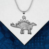 Sterling Silver Stegosaurus Pendant