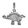 Sterling Silver Stegosaurus Charm on European Bead