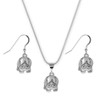 Sterling Silver Hippo Small Pendant and Earring Set
